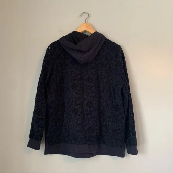 FDJ French Dressing Jeans Lace Navy Blue  Hoodie Sweatshirt - Picture 5 of 11